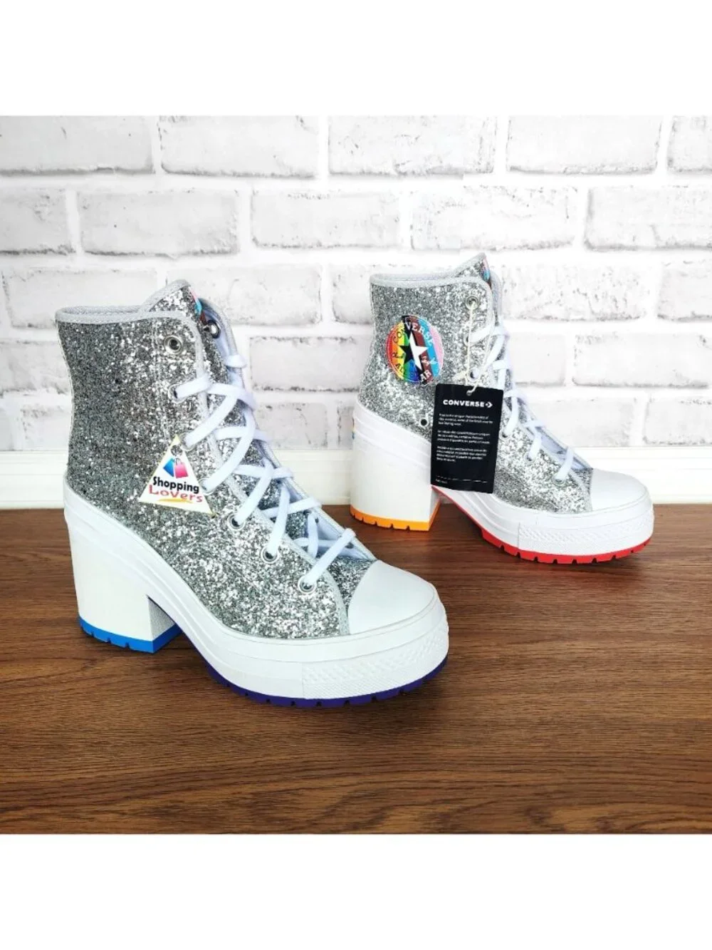 ⭐CONVERSE CHUCK 70 DELUXE Sz 8.5 Mens Shoes Heel Boots Sneakers Glitter A06028C